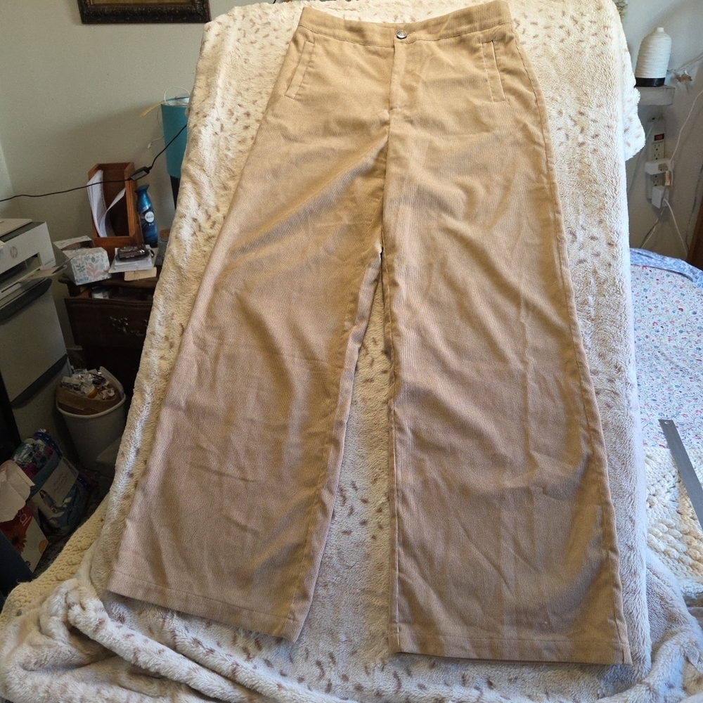 Mi Ami For Francesca's Pants Sz Lg Corduroy Wide Leg 1105